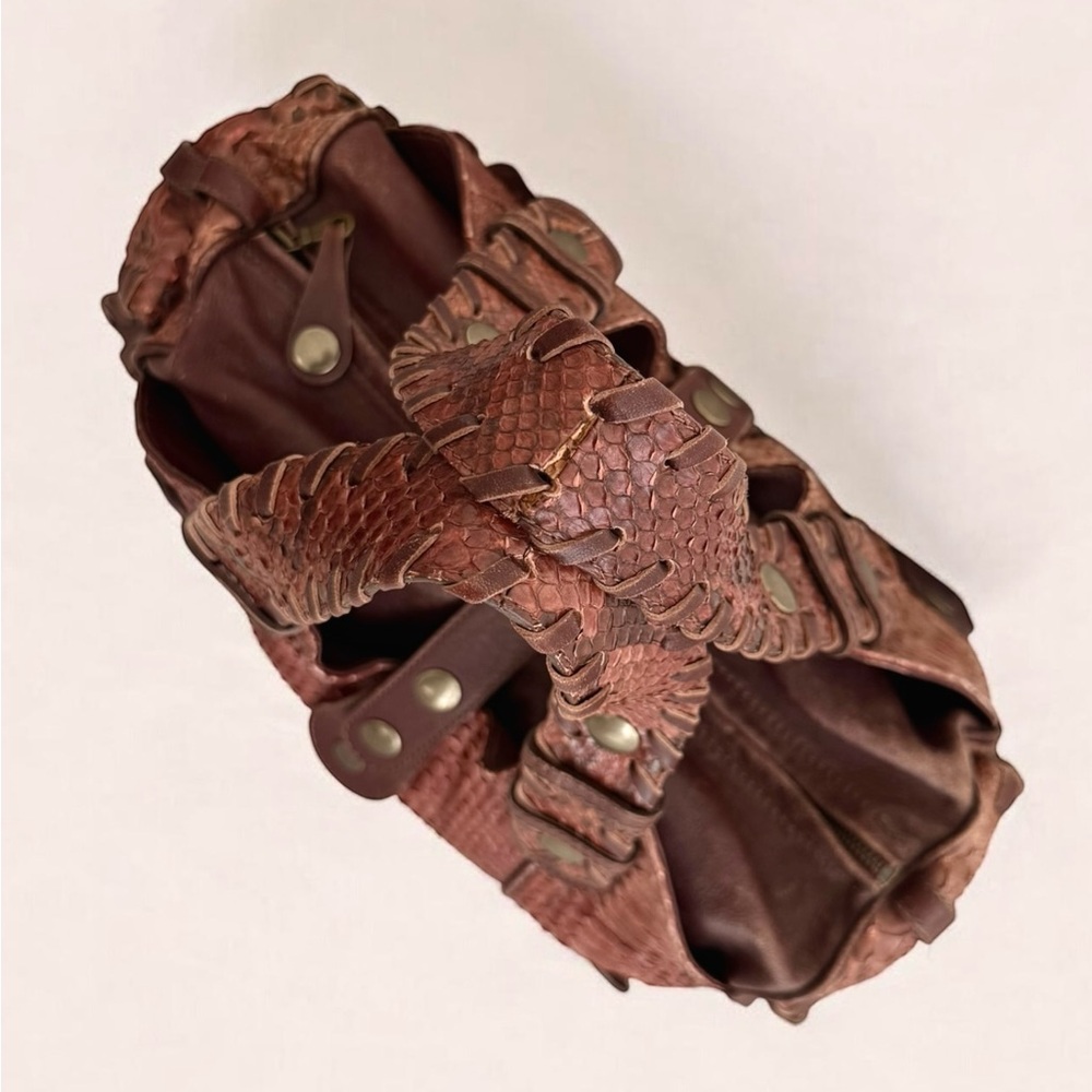 Chlo Silverado Brown Python Vintage Shoulder Bag - image 8